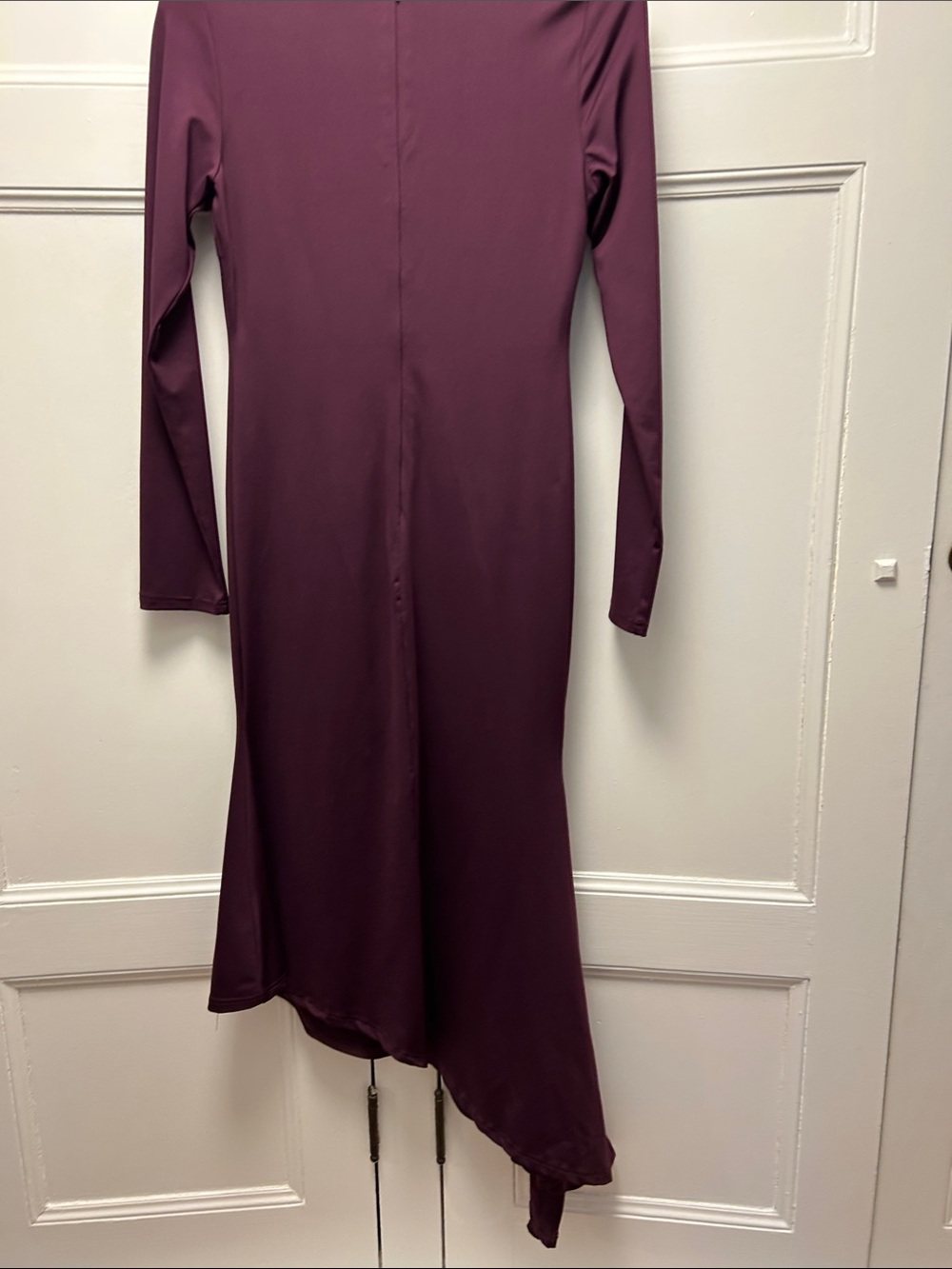 Able Plum Asymmetric Hem Long-Sleeve Dress - Picture 9 of 9